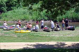 canoeing, kay and river tubing fun on the Kickapoo  river